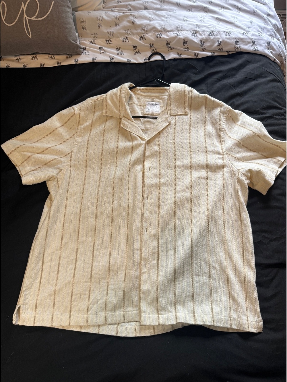 Men's Shirt | Button Up Short Sleeve | Denim & Flower | Size X-Large